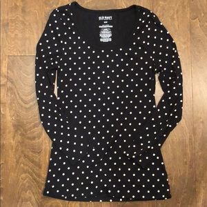 Long sleeve polka dot shirt